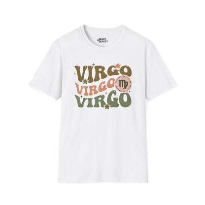 Retro Virgo Zodiac Graphic T-Shirt White / S gift_idea unique_gift personalised_gift