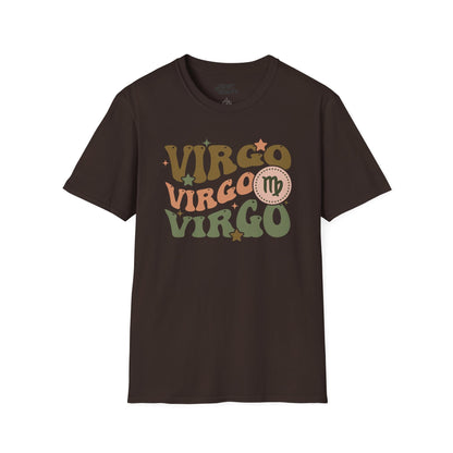 Retro Virgo Zodiac Graphic T-Shirt Dark Chocolate / M gift_idea unique_gift personalised_gift