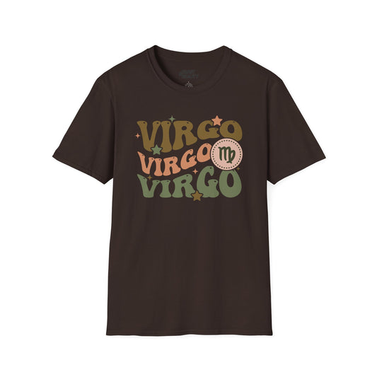 Retro Virgo Zodiac Graphic T-Shirt Dark Chocolate / M gift_idea unique_gift personalised_gift