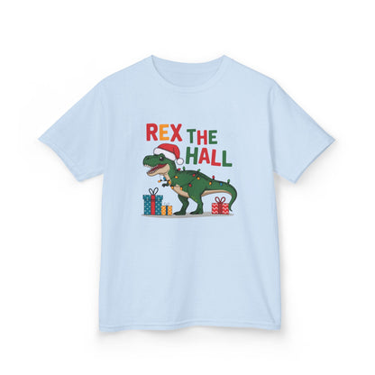 Rex The Hall Kids Christmas T-Shirt Light Blue / XS gift_idea unique_gift personalised_gift