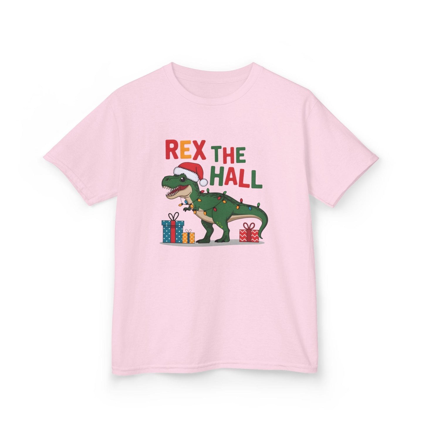 Rex The Hall Kids Christmas T-Shirt Light Pink / XS gift_idea unique_gift personalised_gift