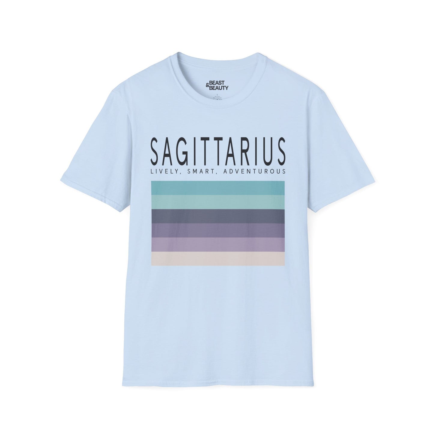 Sagittarius Zodiac Graphic T-Shirt Light Blue / S gift_idea unique_gift personalised_gift