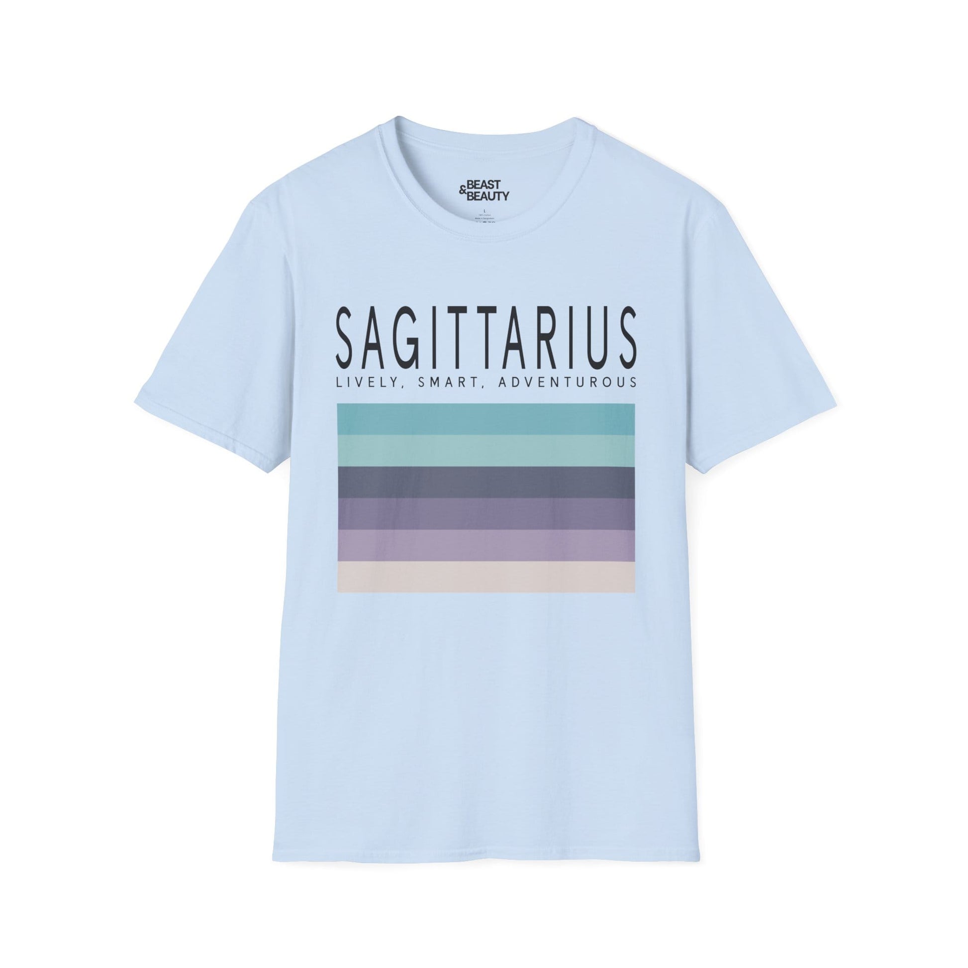 Sagittarius Zodiac Graphic T-Shirt Light Blue / S gift_idea unique_gift personalised_gift