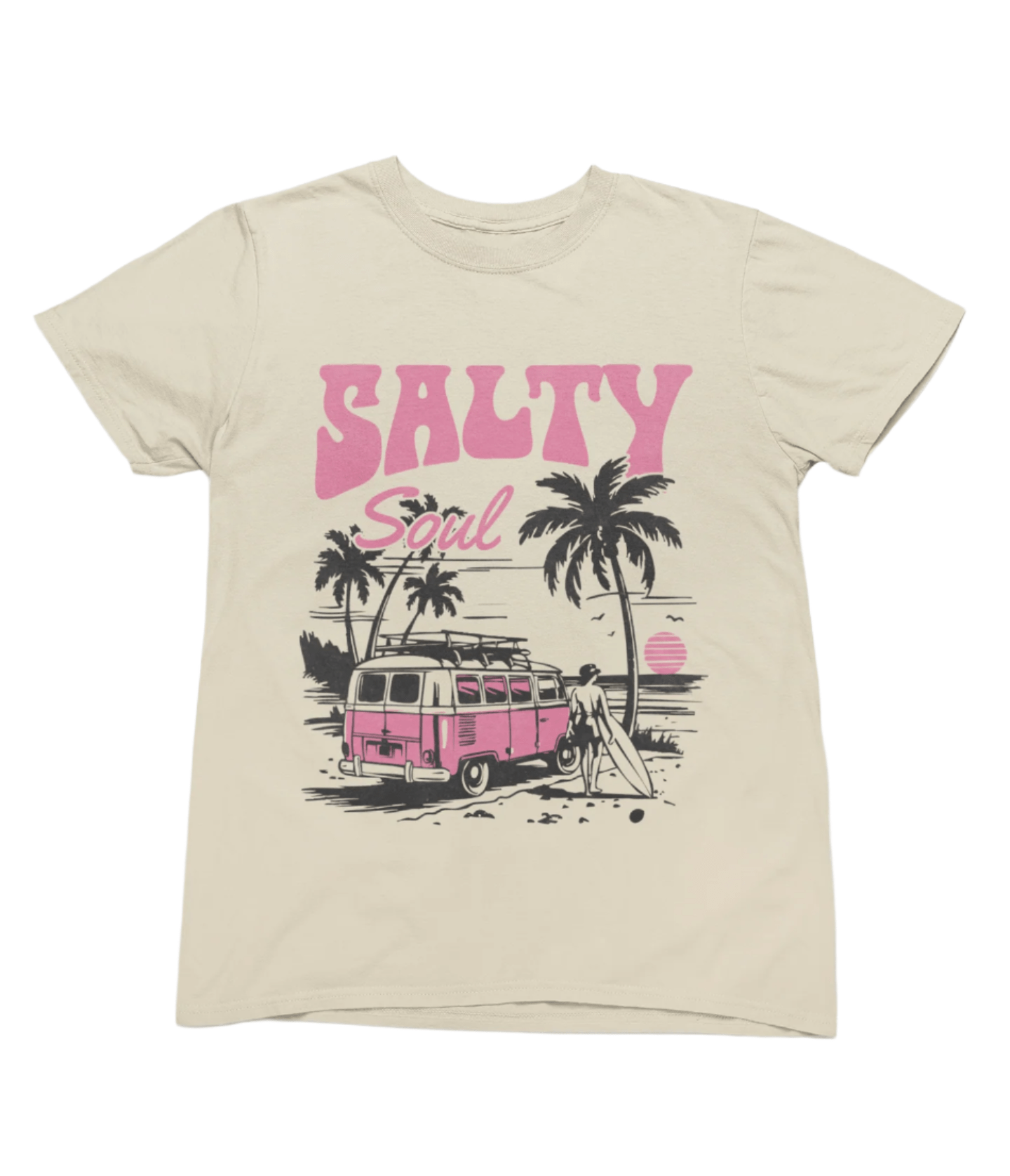 Salty Soul Surf Van Retro T-Shirt & Sweatshirt – Beach Vibes Apparel T-Shirt / small gift_idea unique_gift personalised_gift