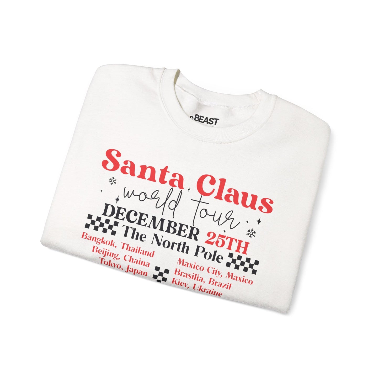 santa claus world tour christmas sweatshirt sweatshirt uk Christmas gift idea image 4