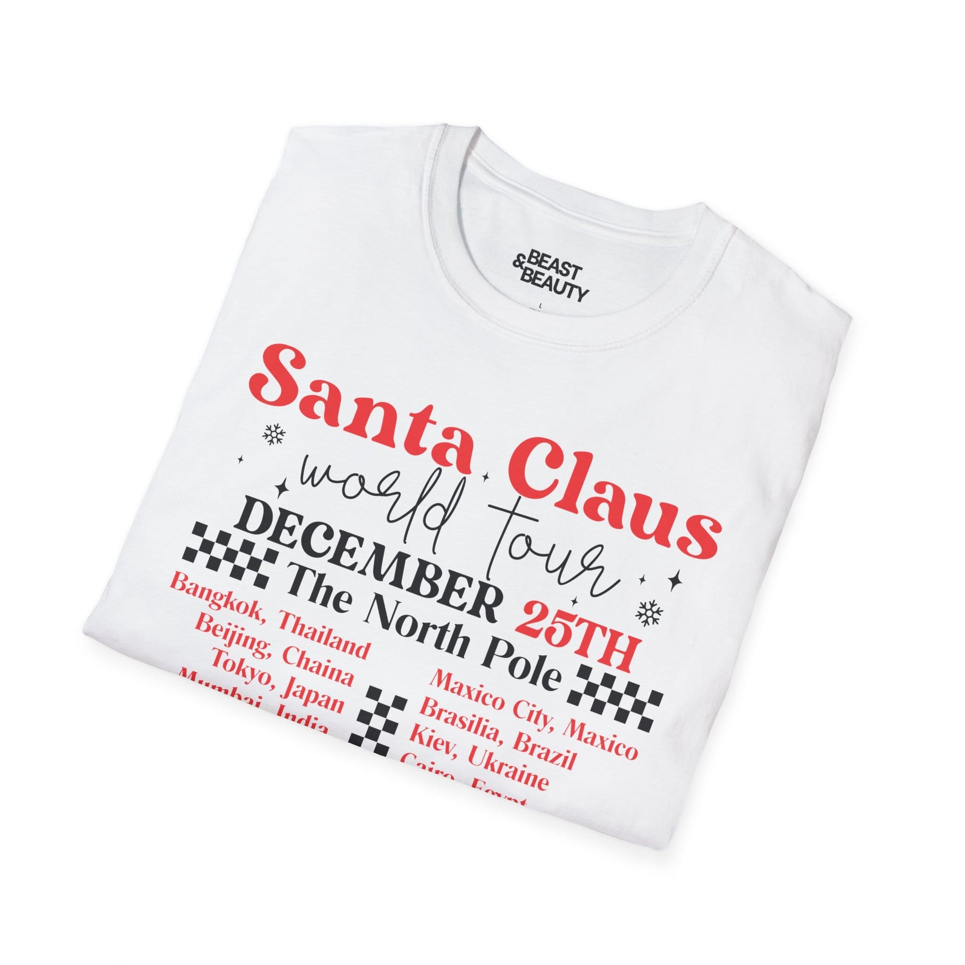 santa claus world tour christmas t-shirt t-shirt uk Christmas gift idea image 5