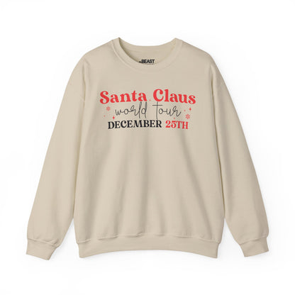 santa claus world tour december 25th sweatshirt sand sweatshirt uk Christmas gift idea