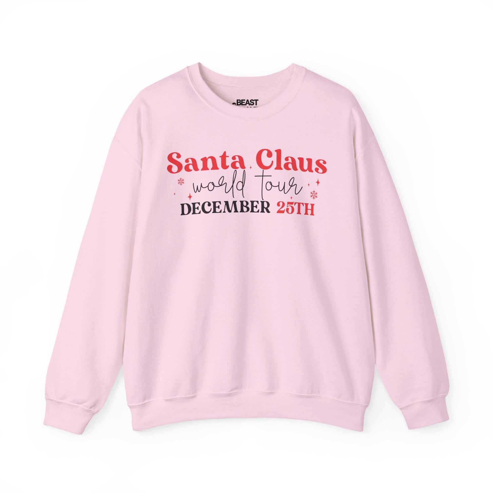 santa claus world tour december 25th sweatshirt light pink sweatshirt uk Christmas gift idea