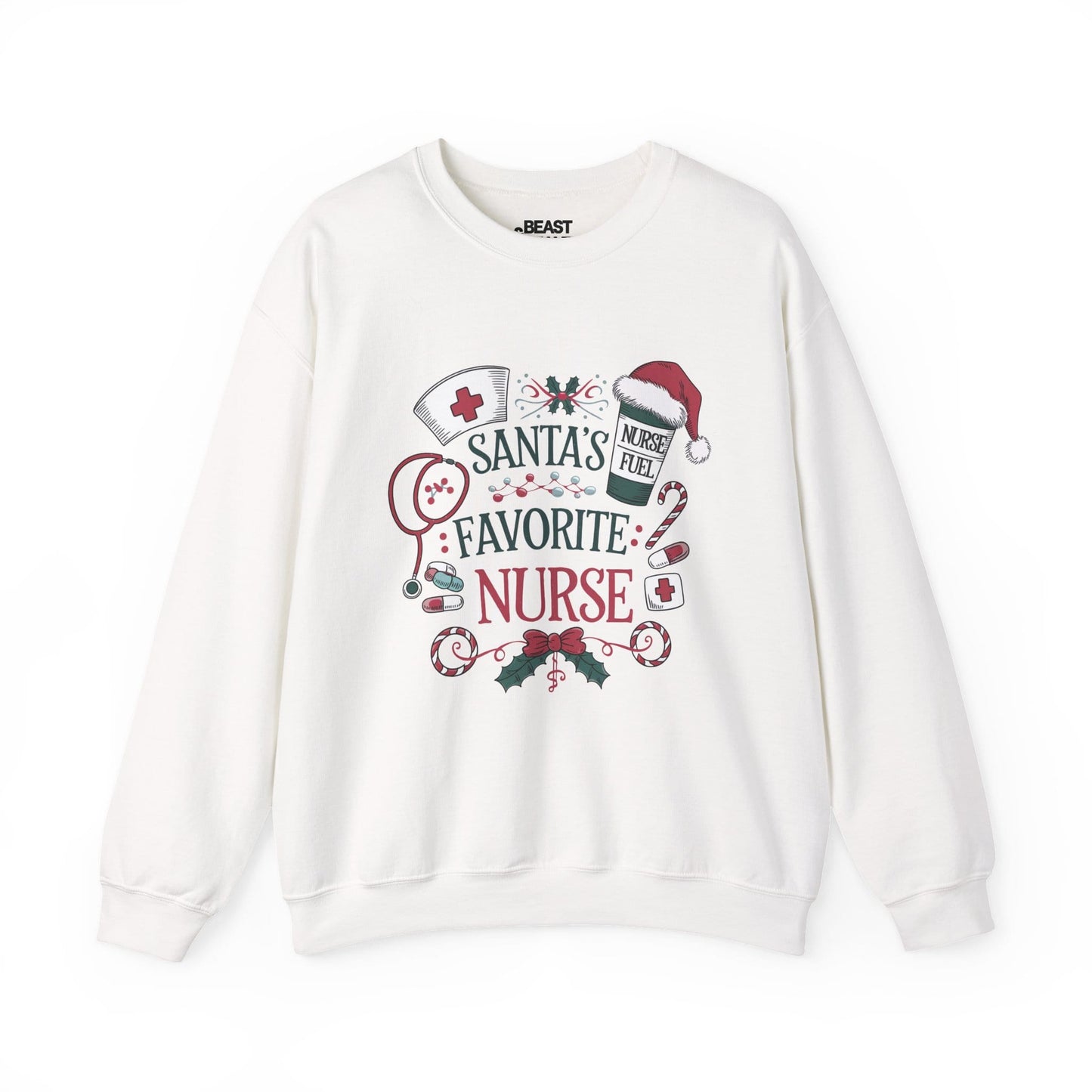 santa s favorite nurse christmas sweatshirt white sweatshirt uk Christmas gift idea