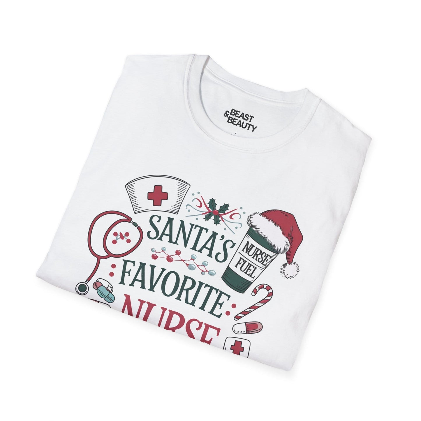 santa s favorite nurse christmas t-shirt t-shirt uk Christmas gift idea image 5