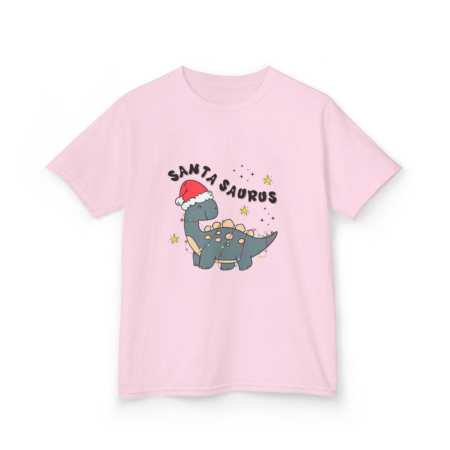 Santa Saurus Kids Christmas T-Shirt Light Pink / XS gift_idea unique_gift personalised_gift