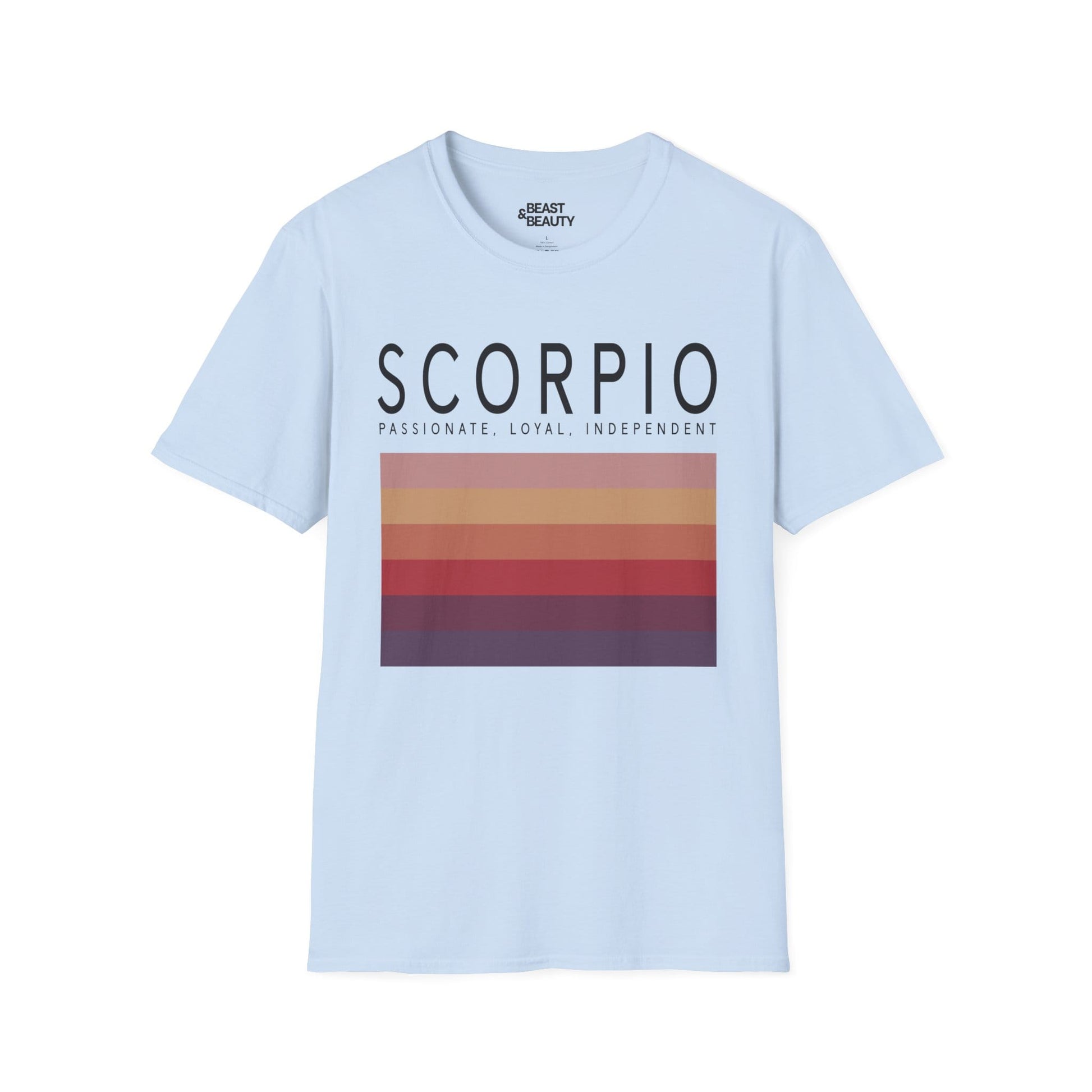 Scorpio Zodiac Graphic T-Shirt Light Blue / S gift_idea unique_gift personalised_gift