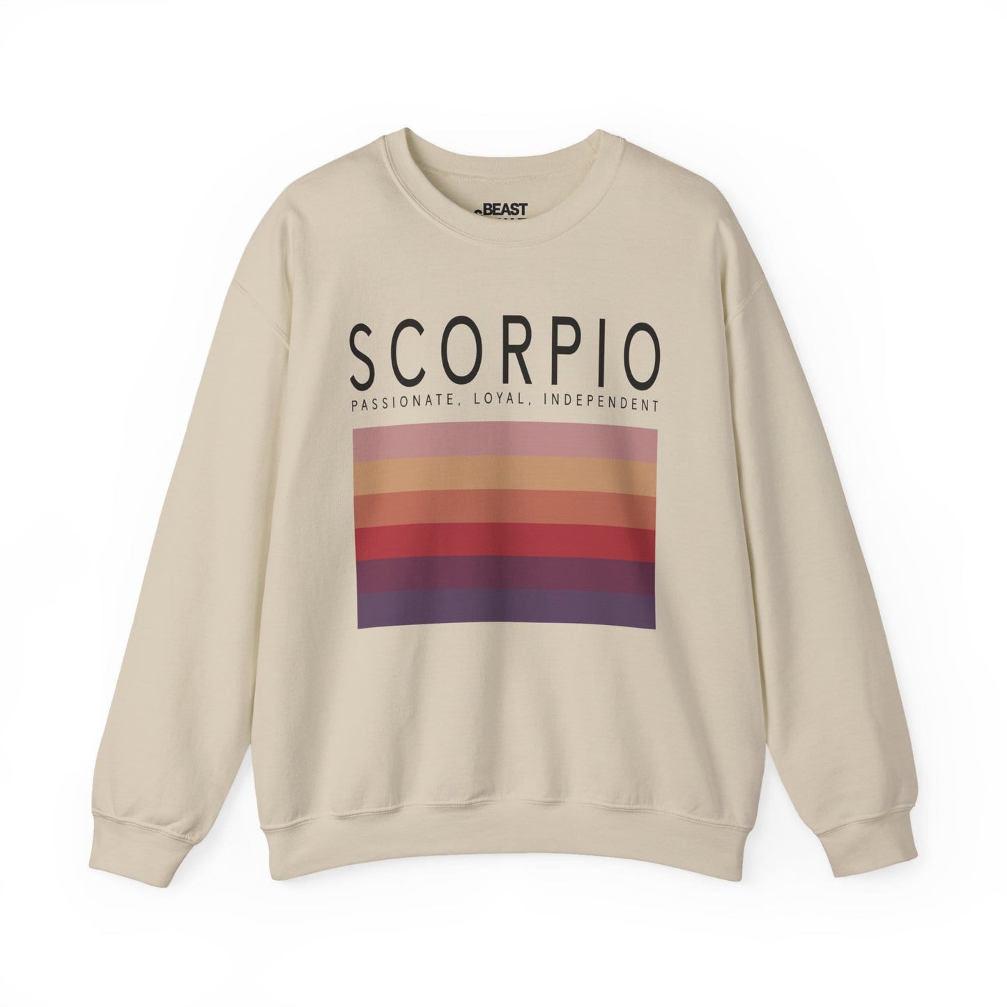 Scorpio Zodiac Sign Adult Sweatshirt Sand / S gift_idea unique_gift personalised_gift