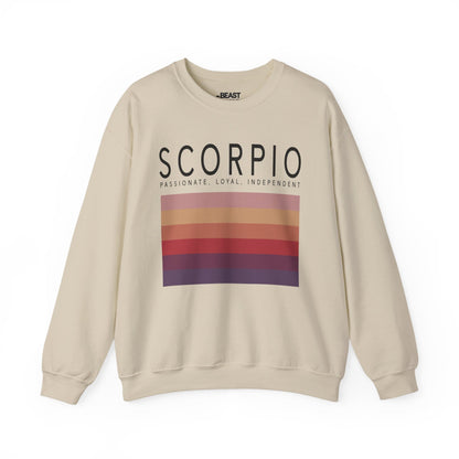 Scorpio Zodiac Sign Adult Sweatshirt Sand / S gift_idea unique_gift personalised_gift