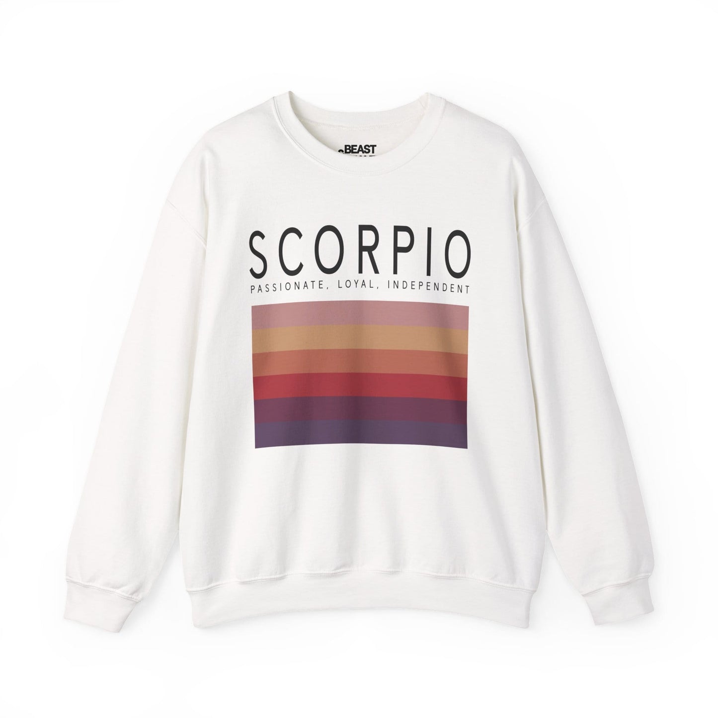 Scorpio Zodiac Sign Adult Sweatshirt White / S gift_idea unique_gift personalised_gift