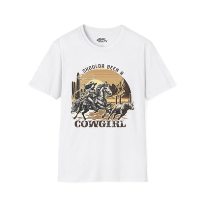 shoulda been a cowgirl t-shirt white t-shirt uk cowgirl gift idea