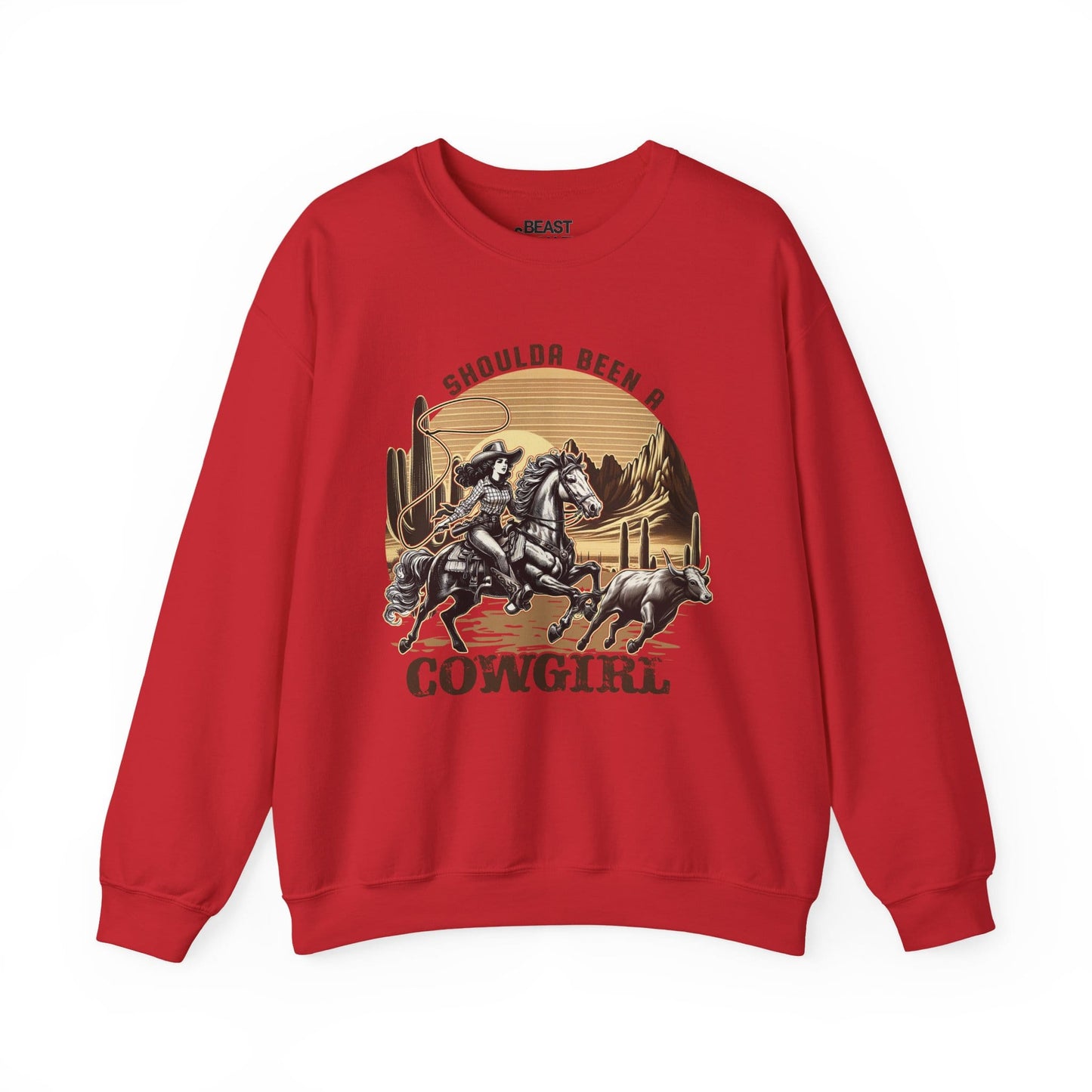 shoulda been a cowgirl western sweatshirt red sweatshirt uk cowgirl gift idea