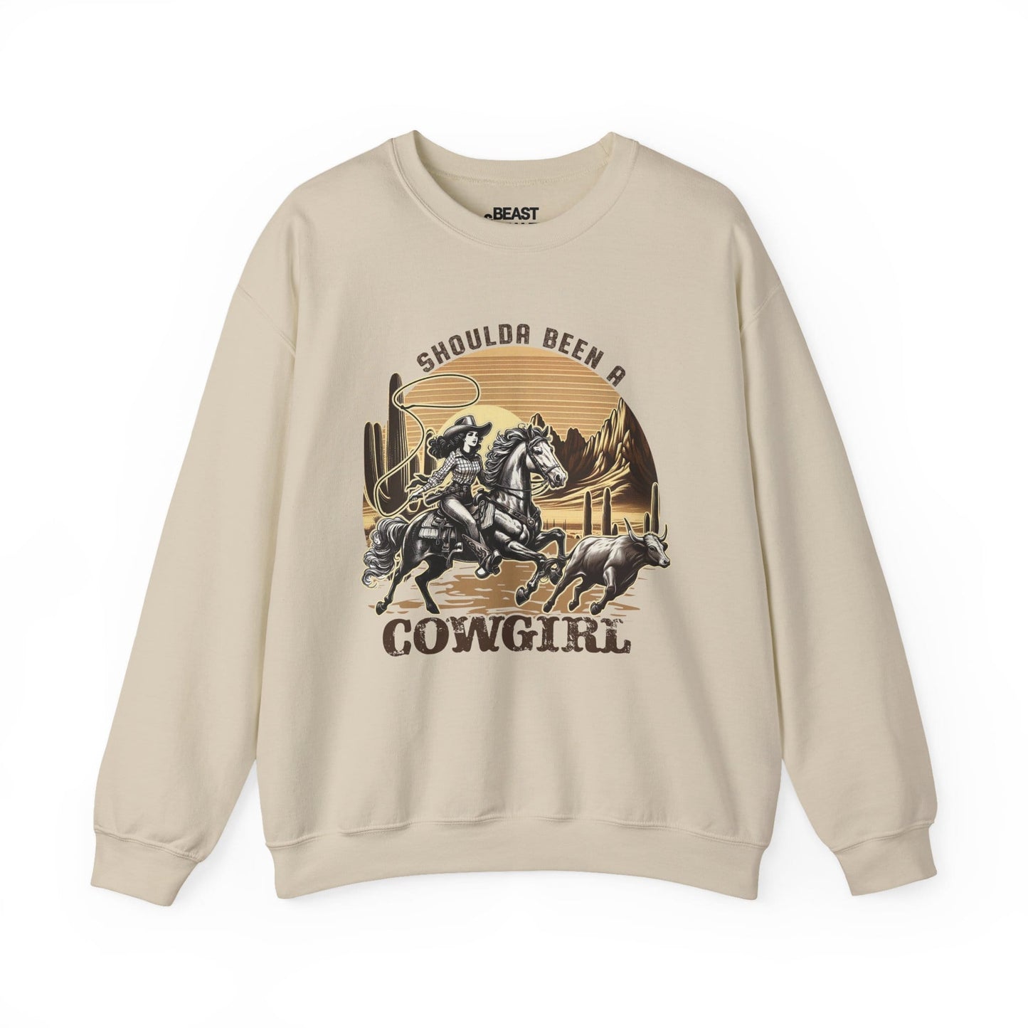 shoulda been a cowgirl western sweatshirt sand sweatshirt uk cowgirl gift idea