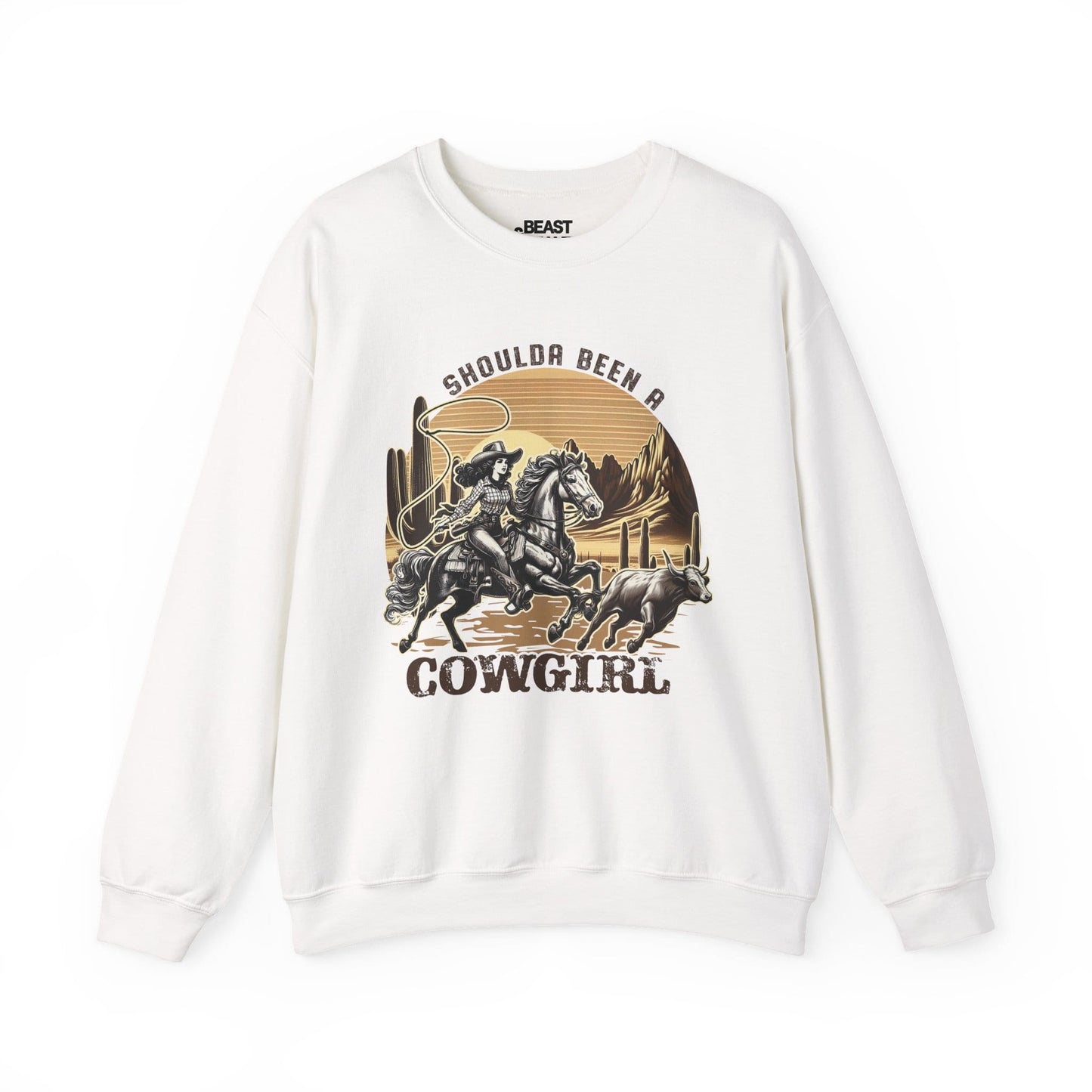shoulda been a cowgirl western sweatshirt white sweatshirt uk cowgirl gift idea