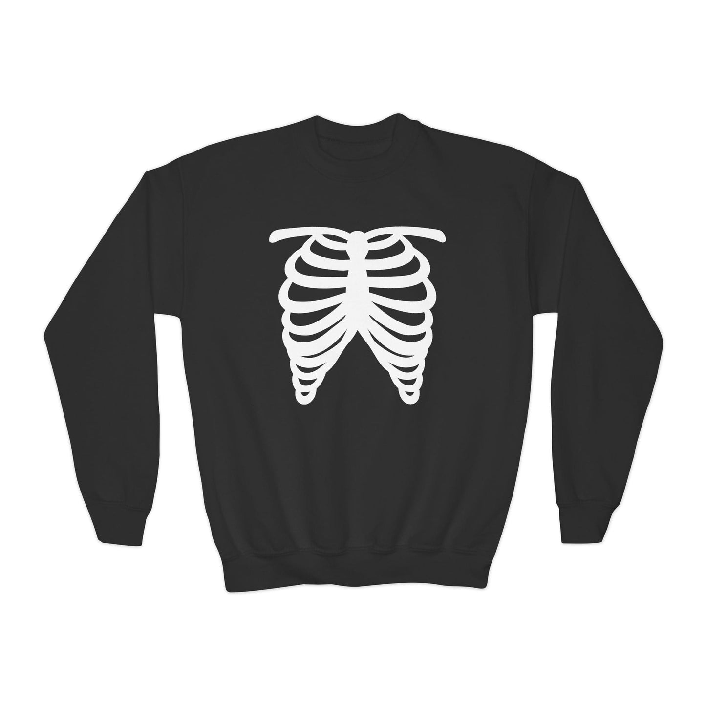 Skeleton Rib Cage Halloween Sweatshirt Black / XS gift_idea unique_gift personalised_gift