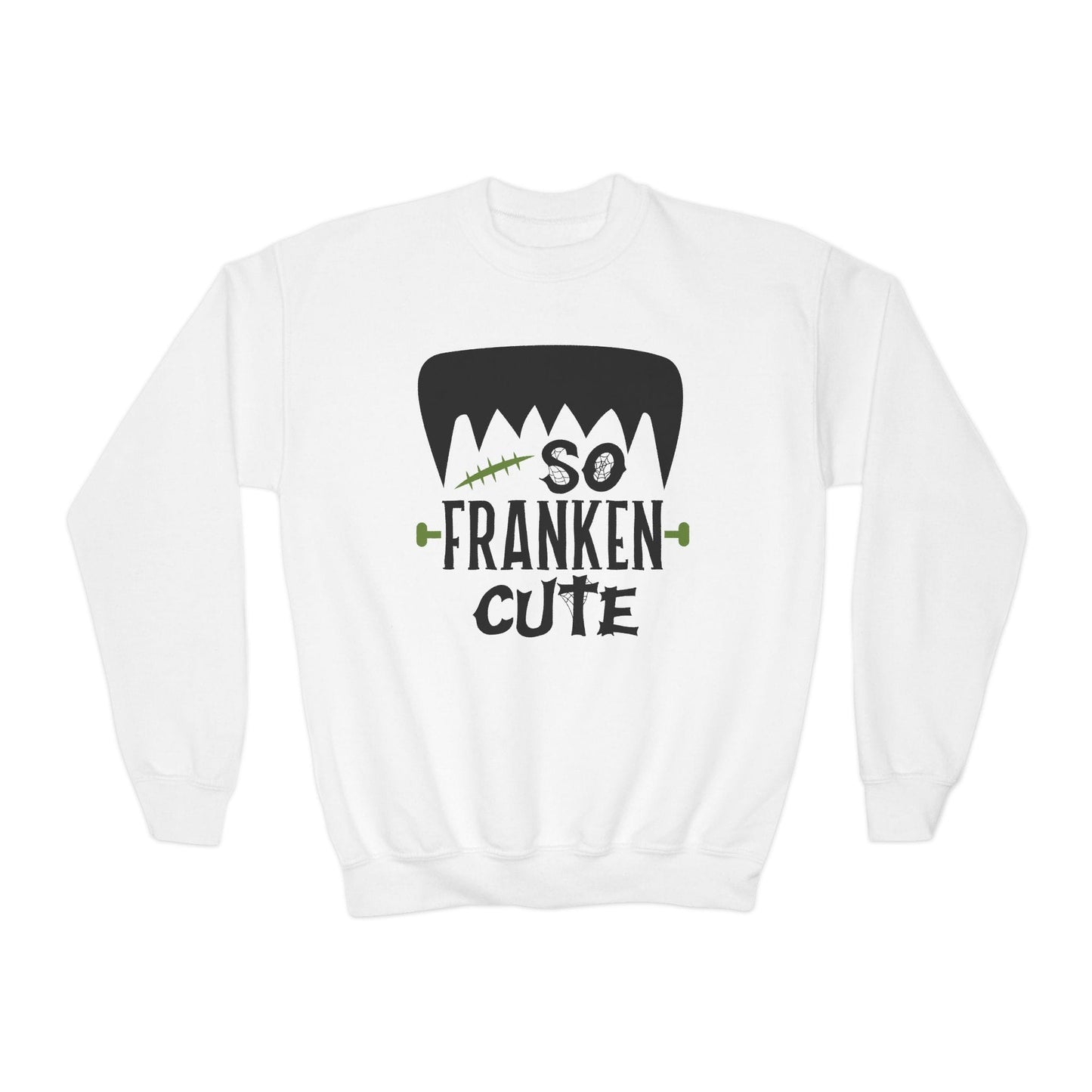 So Franken Cute Kids Halloween Sweatshirt White / XS gift_idea unique_gift personalised_gift