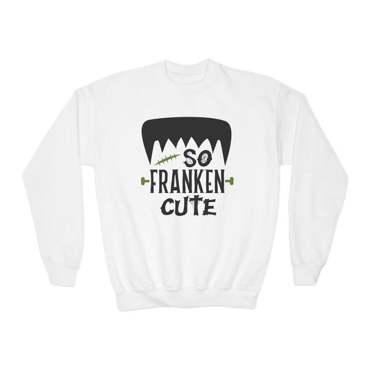So Franken Cute Kids Halloween Sweatshirt White / XS gift_idea unique_gift personalised_gift