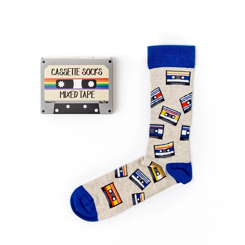 My Store Socks Cassette Tape Socks – Retro Gift Box Socks for Music Lovers UK