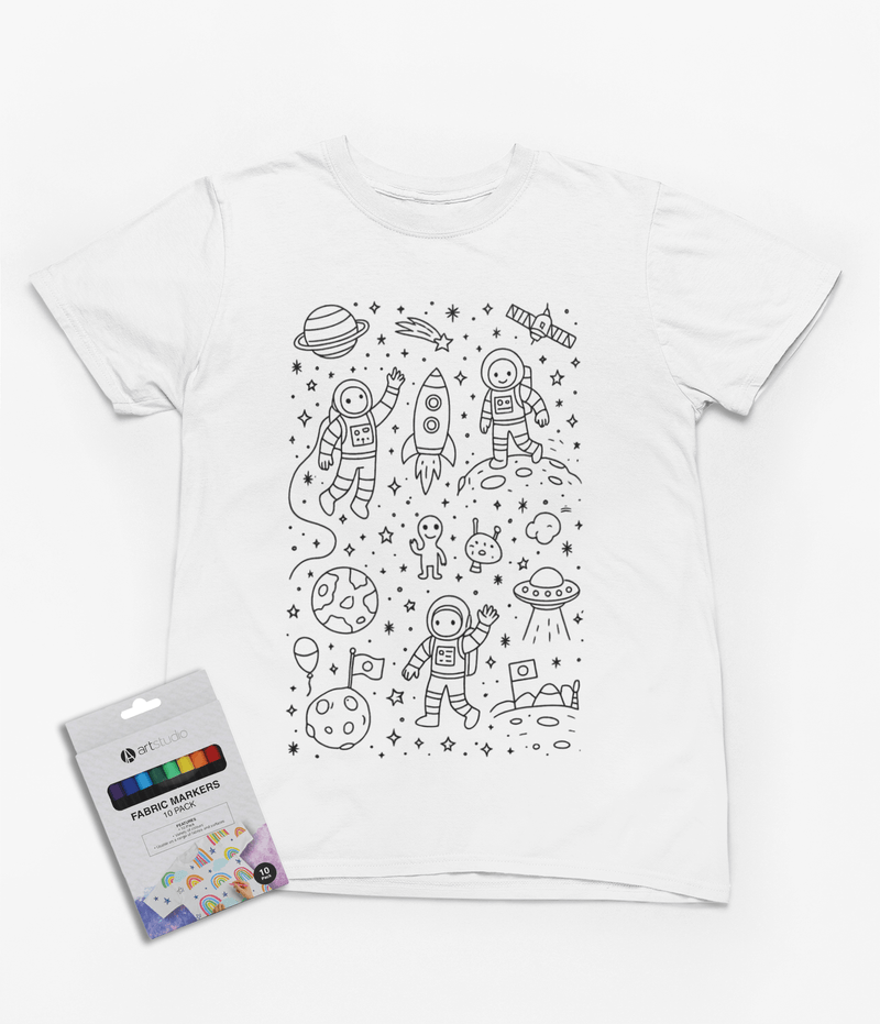 Space Adventure Colour-In T-Shirt