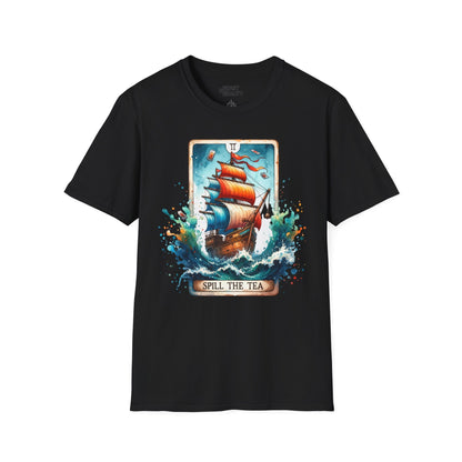 Spill The Tea Tarot Graphic T-Shirt Black / S gift_idea unique_gift personalised_gift