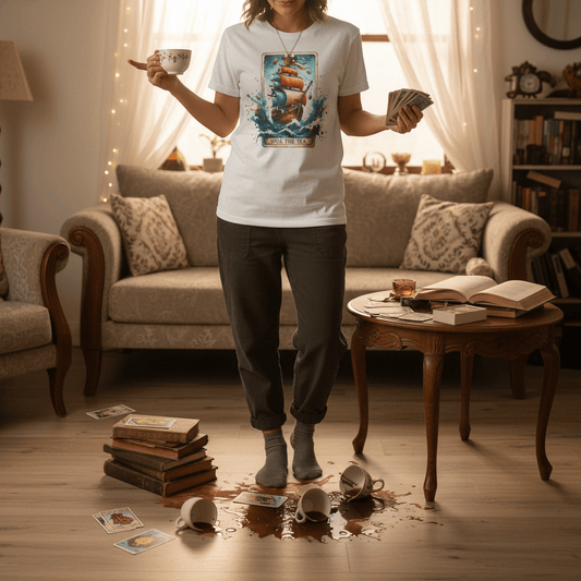 Spill The Tea Tarot Graphic T-Shirt gift_idea unique_gift personalised_gift