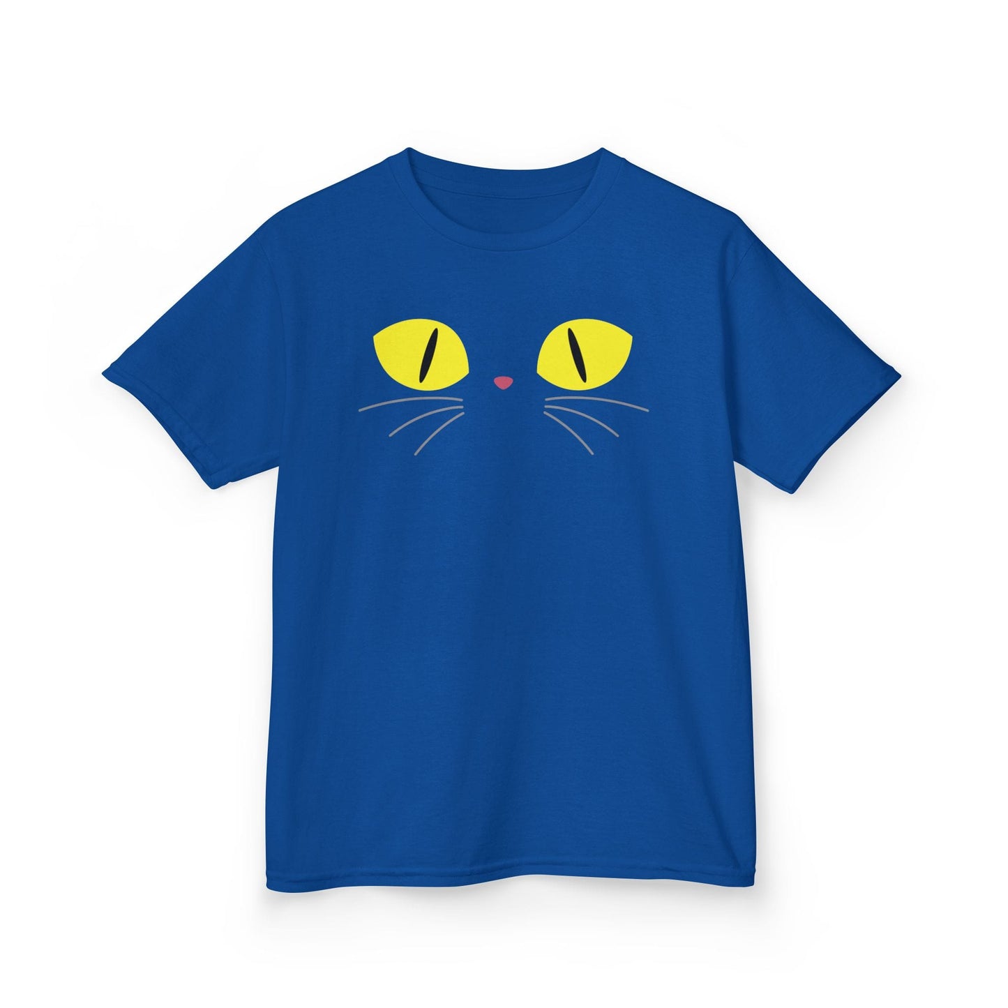 Spooky Black Cat Eyes Halloween Kids T-Shirt Royal / XS gift_idea unique_gift personalised_gift