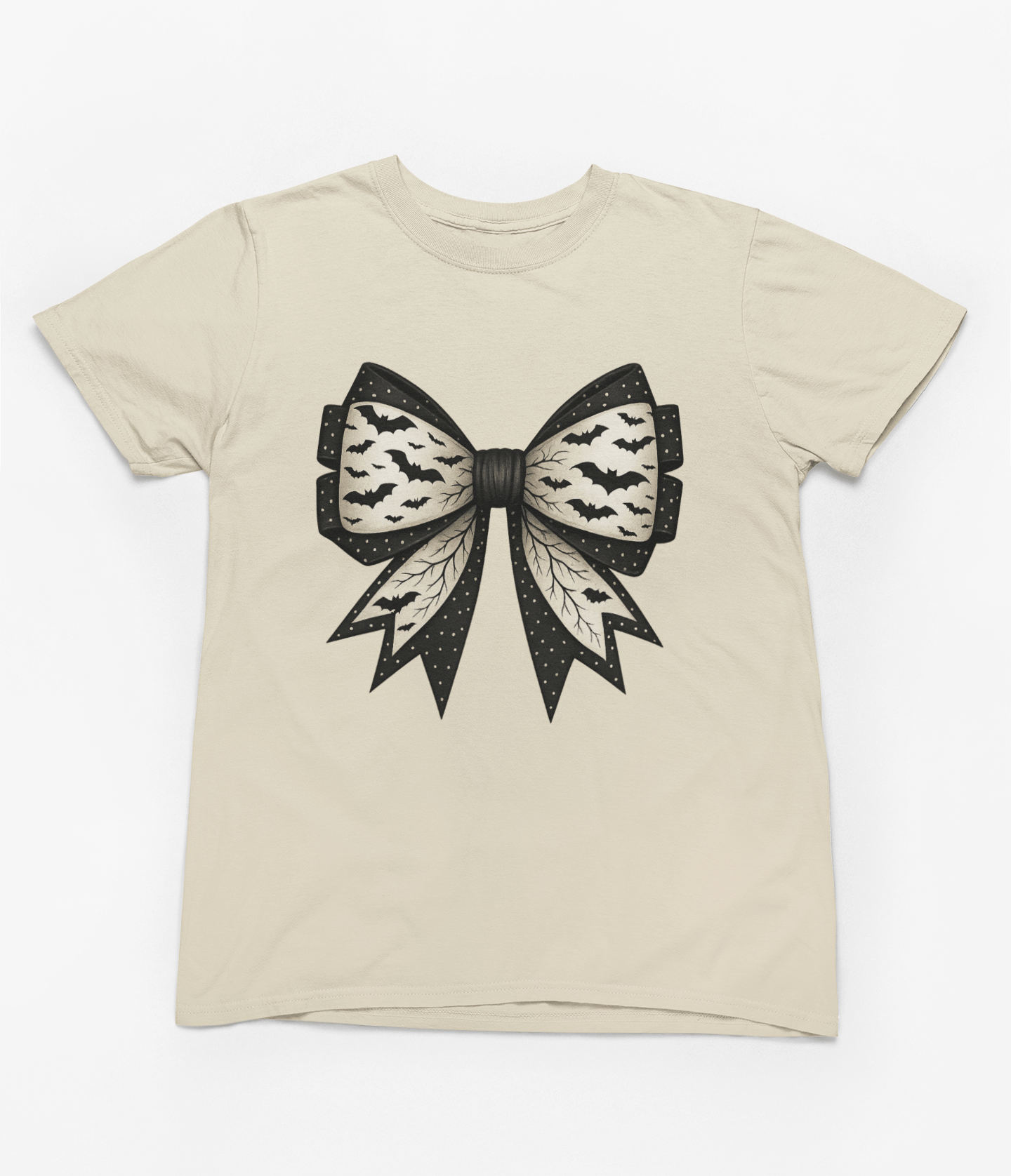 Beast and Beauty T-Shirt / 3XL (Adult) / Beige Spooky Bow Sweatshirt or T-Shirt – Gothic Halloween Gift UK