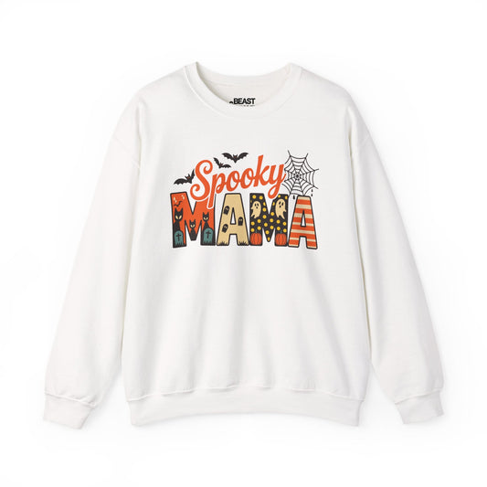 Spooky Mama Halloween Sweatshirt White / S gift_idea unique_gift personalised_gift