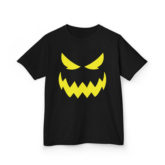 Spooky Monster Face Halloween Kids T-Shirt Black / XS gift_idea unique_gift personalised_gift