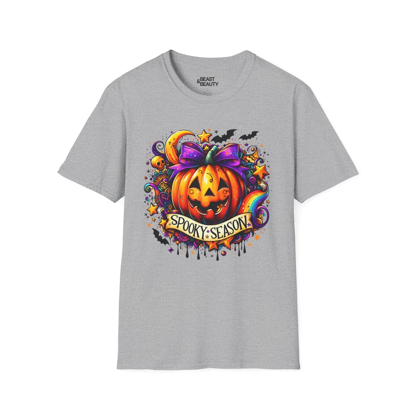 Spooky Season Pumpkin Halloween Graphic T-Shirt Sport Grey / S gift_idea unique_gift personalised_gift