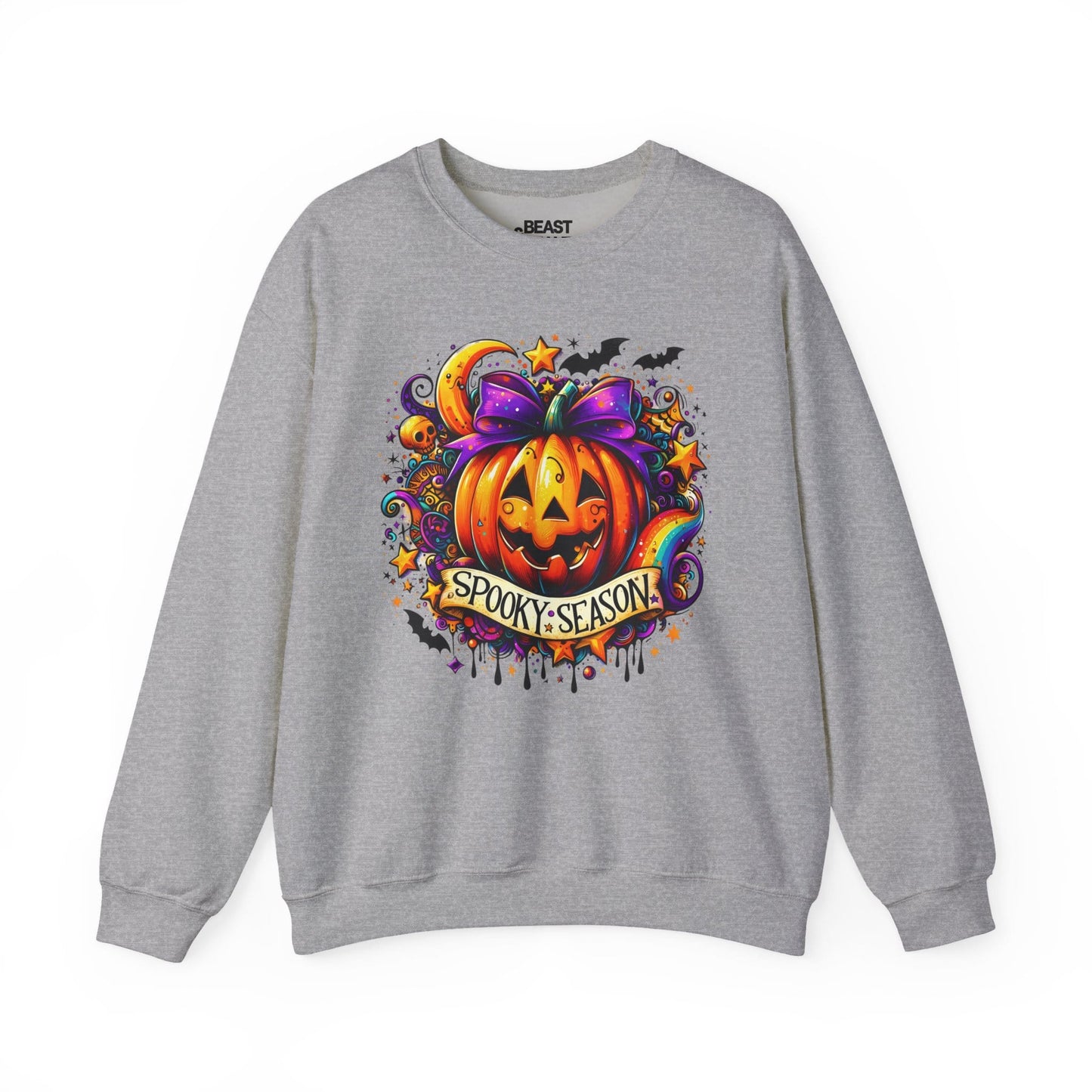 Spooky Season Pumpkin Halloween Sweatshirt Sport Grey / S gift_idea unique_gift personalised_gift