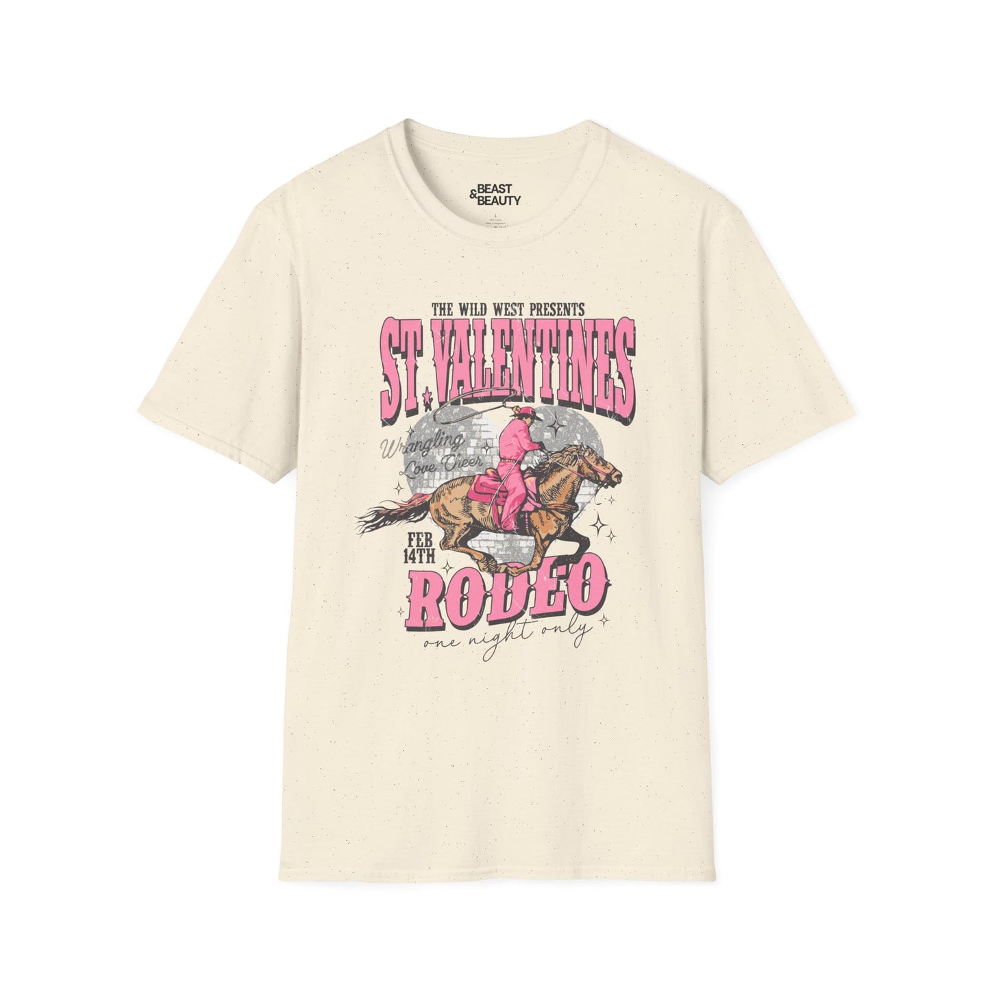 st valentines rodeo cowgirl t-shirt natural t-shirt uk cowgirl gift idea