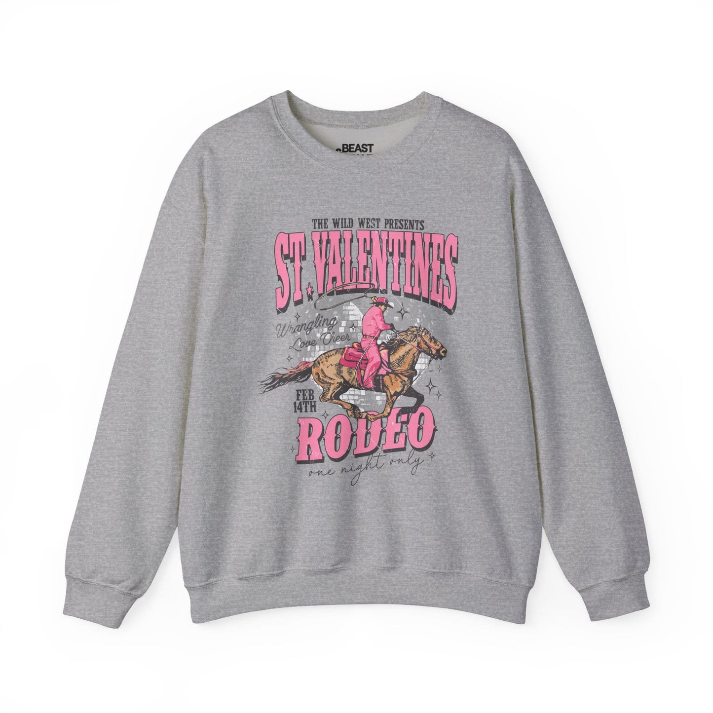 st valentines rodeo western sweatshirt sport grey sweatshirt uk cowgirl gift idea