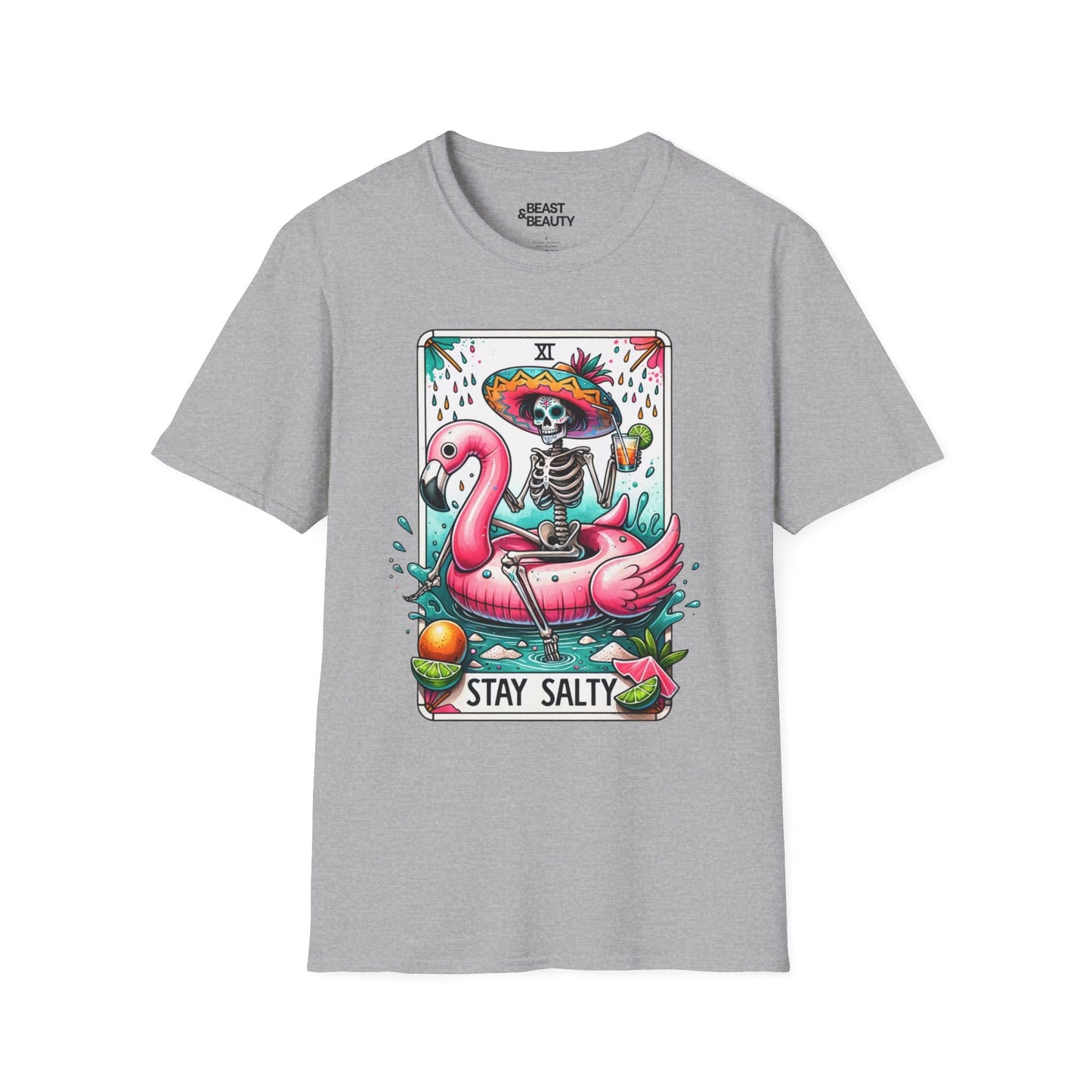 Stay Salty Tarot Graphic T-Shirt Sport Grey / S gift_idea unique_gift personalised_gift