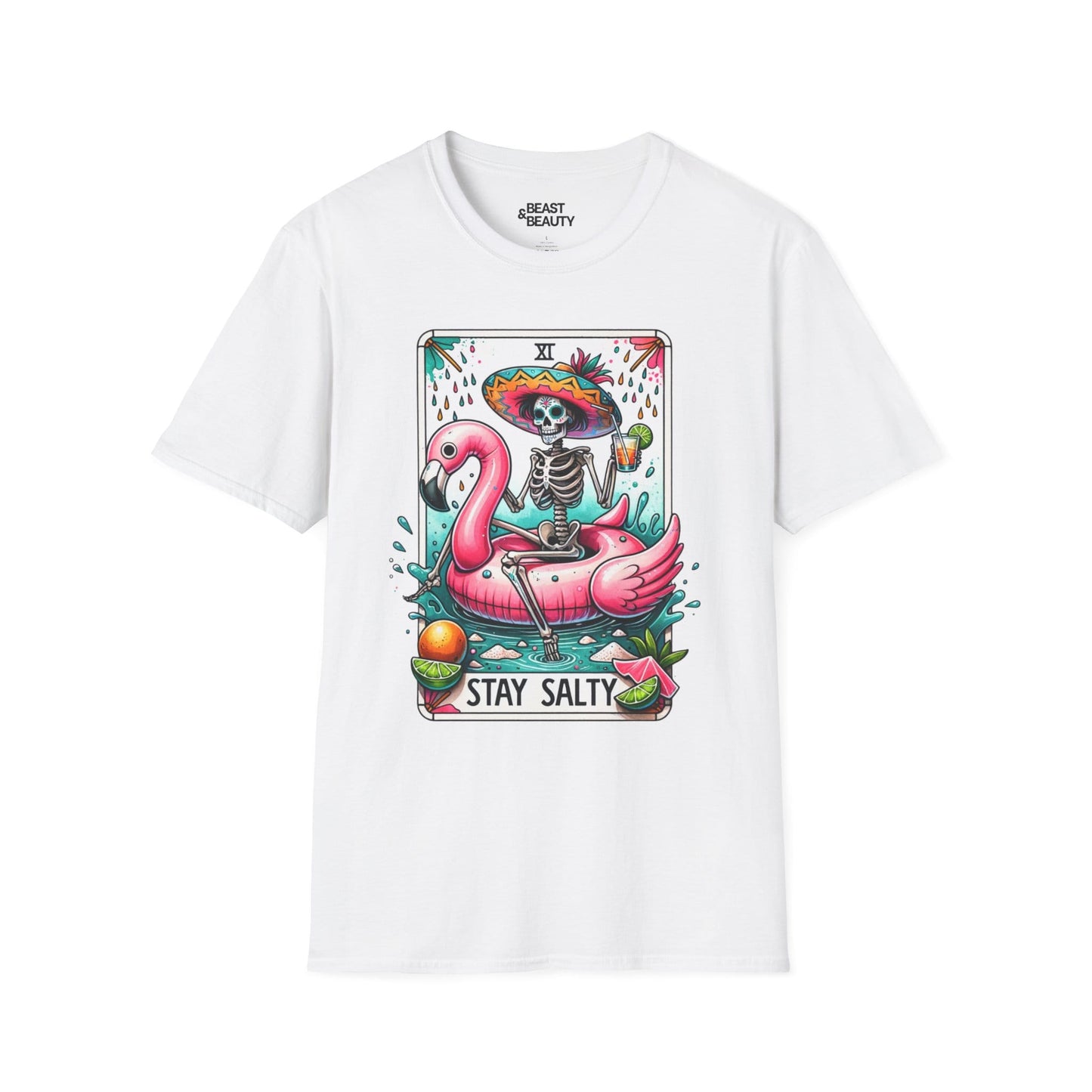 Stay Salty Tarot Graphic T-Shirt White / S gift_idea unique_gift personalised_gift