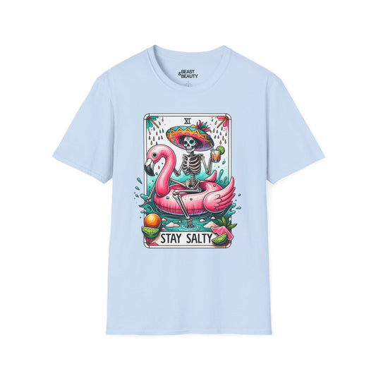 Stay Salty Tarot Graphic T-Shirt Light Blue / S gift_idea unique_gift personalised_gift