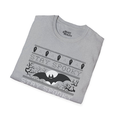 Stay Spooky Bat Halloween Graphic T-Shirt for Adults gift_idea unique_gift personalised_gift