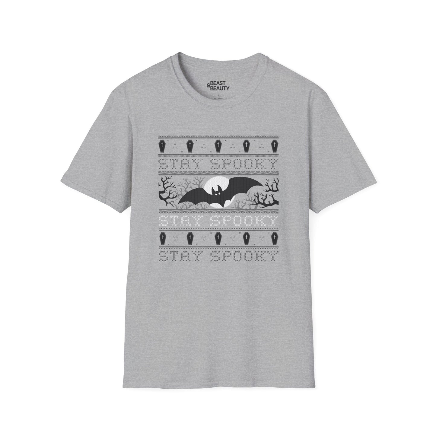 Stay Spooky Bat Halloween Graphic T-Shirt for Adults Sport Grey / S gift_idea unique_gift personalised_gift