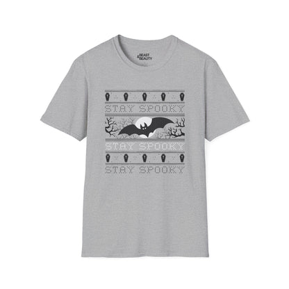 Stay Spooky Bat Halloween Graphic T-Shirt for Adults Sport Grey / S gift_idea unique_gift personalised_gift