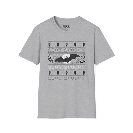 Stay Spooky Bat Halloween Graphic T-Shirt for Adults Sport Grey / S gift_idea unique_gift personalised_gift