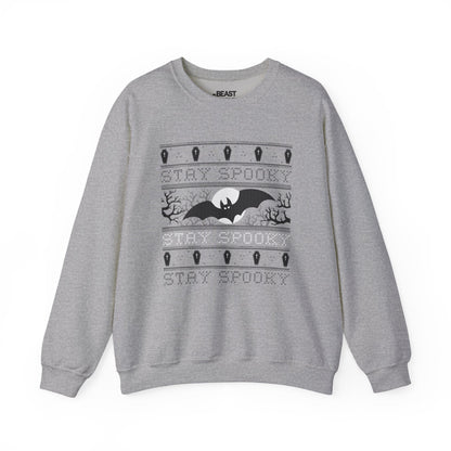 Stay Spooky Bat Halloween Sweatshirt for Adults Sport Grey / S gift_idea unique_gift personalised_gift