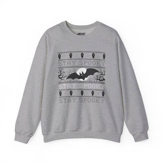Stay Spooky Bat Halloween Sweatshirt for Adults Sport Grey / S gift_idea unique_gift personalised_gift