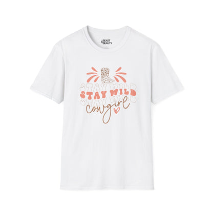 stay wild cowgirl t-shirt white t-shirt uk cowgirl gift idea