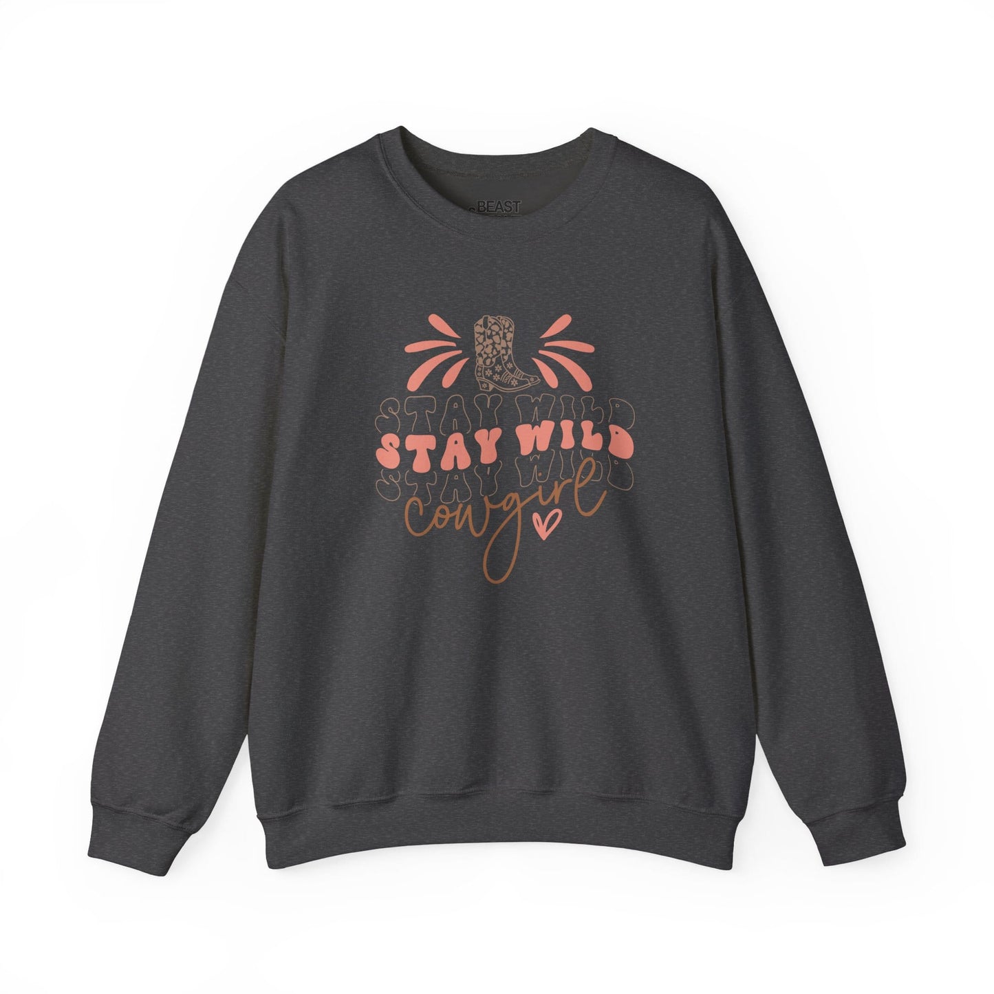 stay wild stay wild cowgirl sweatshirt dark heather sweatshirt uk cowgirl gift idea
