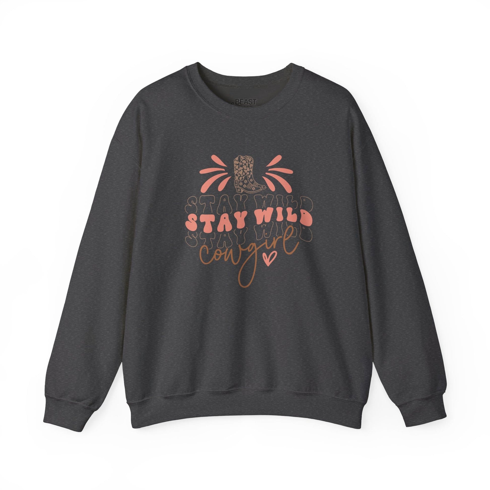 stay wild stay wild cowgirl sweatshirt dark heather sweatshirt uk cowgirl gift idea